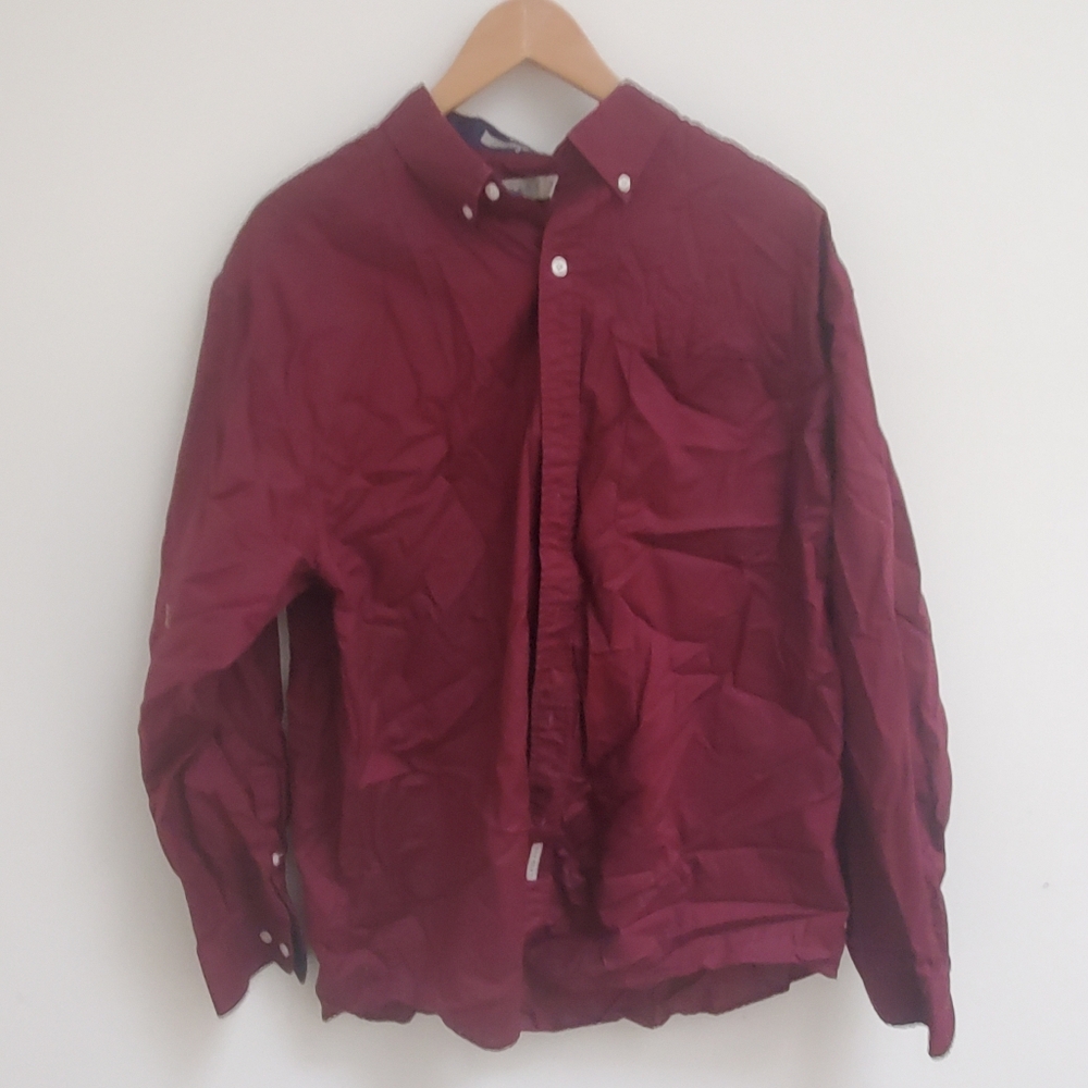 Retreat Burgundy Button Up Shirt Size L